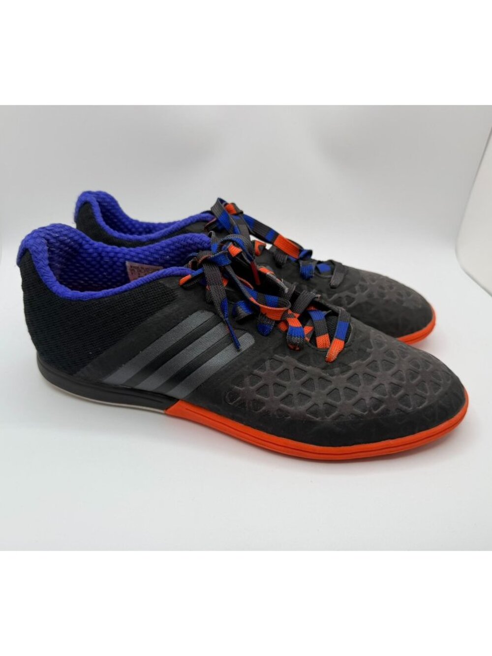 Adidas Ace 15.1 CT 2015 Indoor Soccer Shoes B32884 Black/Blue/Orange Mens Sz 9.5